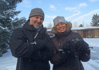 Photo of Holly and Joe in the snow